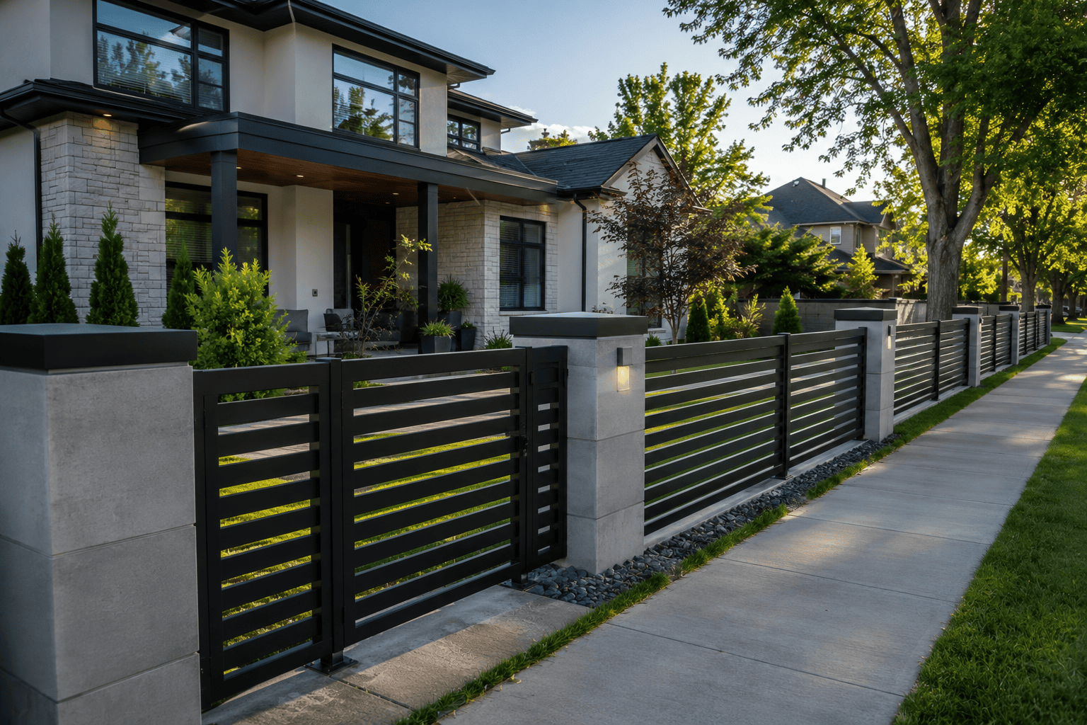 Modern House Fence Contractor in Trumann